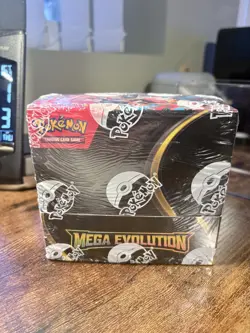 Mega Evolution Booster Box 36 Packs + Pokemon TCG + Acrylic Box - New & Sealed - Image 5
