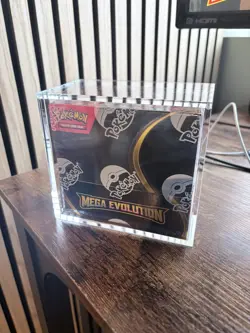 Mega Evolution Booster Box 36 Packs + Pokemon TCG + Acrylic Box - New & Sealed - Image 1