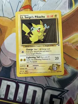 Lt. Surge's Pikachu Gym Heroes 81/132 Regular Unlimited Common Pokemon TCG MP - Image 1
