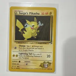 Pokemon TCG Lt. Surge's Pikachu 81/132 Common Regular Gym Heroes Ken Sugimori - Image 1