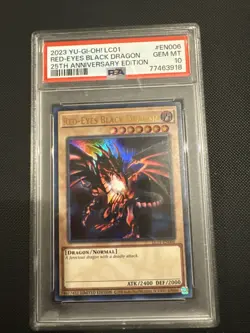 PSA 10 Red Eyes Black Dragon 25th Anniversary EN006 2023 YU-GI-Oh! Legendary Co - Image 1