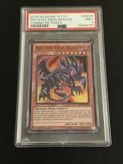 Yu-Gi-Oh! TCG 2016 Red-Eyes Toon Dragon 1st Edition Shining Victories PSA 9 - Image 1