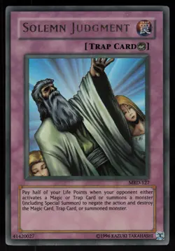 Solemn Judgment MRD-127 Ultra Rare Metal Raiders Unlimited Yu-Gi-Oh - Image 1