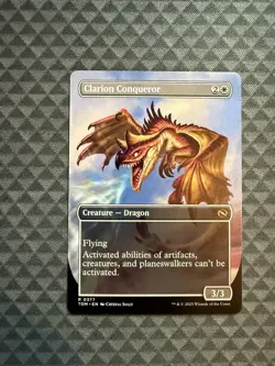 MTG Clarion Conqueror #0377 Borderless Rare Tarkir: Dragonstorm (TDM) - Image 1