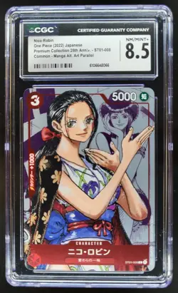 2022 ONE PIECE CCG JAPANESE NICO ROBIN MANGA ALT ART ST01-008 CGC 8.5 A PT - Image 1