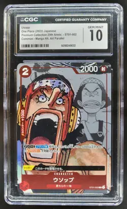 2022 ONE PIECE CCG JAPANESE USOPP MANGA ALT ART ST01-002 CGC 10 A PT - Image 1