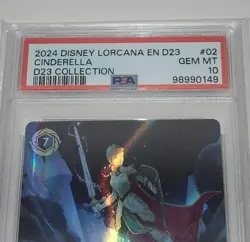 Lorcana Cinderella Stouthearted D23 Collection Disney PSA 10 GEM MINT - Image 2