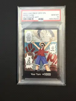 2022 ONE PIECE OP01 - ROMANCE DAWN ALTERNATE ART DON!! CARD - PSA 10 - Image 1