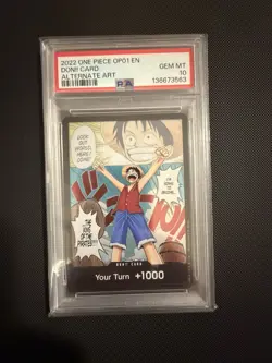 2022 ONE PIECE OP01 - ROMANCE DAWN ALTERNATE ART DON!! CARD - PSA 10 - Image 1