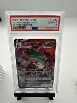 PSA 10 Graded Silver Tempest TG20/TG30 Rayquaza VMAX Alt Art Pokemon Card - Image 1