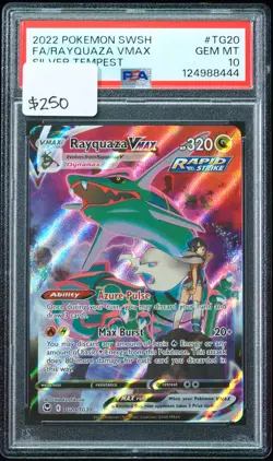 2022 Rayquaza VMAX #TG20 Silver Tempest PSA 10 Pokemon Card - Image 1