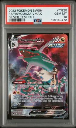 RAYQUAZA VMAX TG20/TG30 PSA 10 SILVER TEMPEST HOLO RARE POKEMON CARD ENGLISH - Image 1