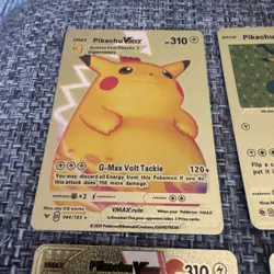 Special Delivery Pikachu Gold Foil Pokemon Card Promo SWSH074 with other Cards - Image 2