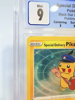 2020 POKEMON Pikachu SWSH BLACK STAR PROMO #074 SPECIAL DELIVERY CGC 9 w/Subs - Image 4
