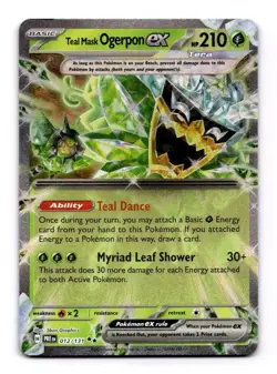 Teal Mask Ogerpon ex - 012/131 Double Rare Pokemon TCG Prismatic Evolutions NM - Image 1