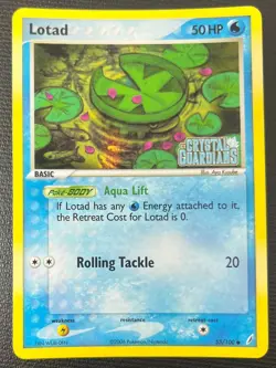 Lotad 55/100 EX Crystal Guardians Stamped Reverse Holo Pokemon TCG Card NM - Image 1