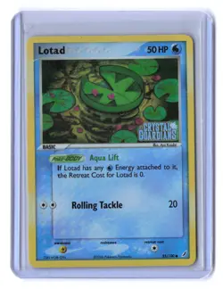 LOTAD Ex Crystal Guardians REVERSE HOLO Foil STAMPED 55/100 NM Pokemon TCG - Image 1