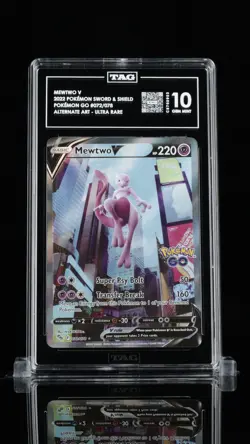 Mewtwo V Alt Art 072/078 Pokemon GO TAG Gem Mint 10 Ultra Rare - Image 1