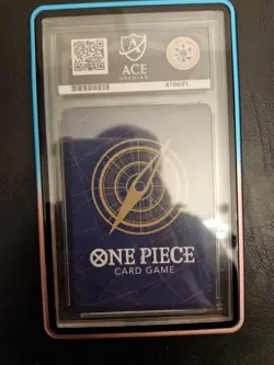 One Piece CCG Monkey.D.Luffy OP07-109 Treasure Rare Graded Ace 10 With Guard - Image 5