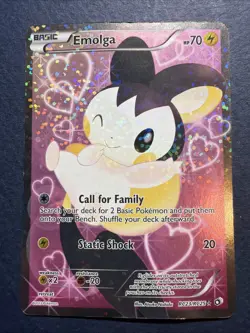 Pokemon TCG Emolga RC23/25 Full Art Rare Holo Card Legendary Treasures - Image 1
