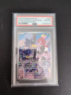 Team Rocket's Murkrow 200/182 Holographic Pokemon Card Destined Rivals PSA 10 - Image 1