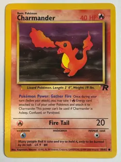 Charmander 50/82 Team Rocket 2000 WOTC Pokemon Trading Card Game Card - LP - Image 1