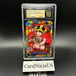 CGC PRISTINE 10 Luffy P-110 ONE PIECE Premium Card Collection ONE PIECE DAY 25 - Image 1