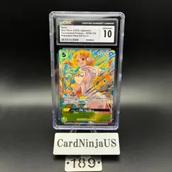 CGC GEM MINT 10 Nami OP08-106 Promotion Pack EX Vol.3O NE PIECE Card Game 189 - Image 1
