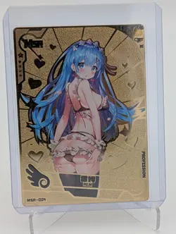 Re: Zero, Rem Waifu Lingerie RARE Gold Metal Card Goddess Story Doujin Anime CCG - Image 2