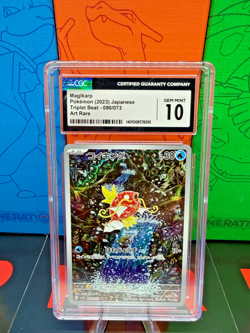 CGC GEM MINT 10 Magikarp AR Holo SV1a Triple Beat 080/073 Pokemon Card Japanese - Image 1
