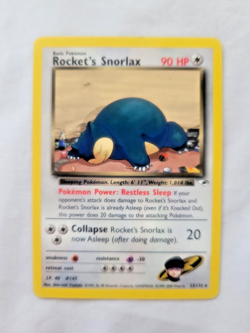2000 Pokemon Rare Vintage Card - Rocket's Snorlax (33/132) Gym Heroes (LP+) - Image 2