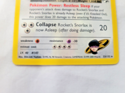 2000 Pokemon Rare Vintage Card - Rocket's Snorlax (33/132) Gym Heroes (LP+) - Image 3