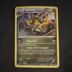 Pokemon TCG Haxorus Plasma Blast 69/101 Holo Rare HP/140 English Card - Image 1
