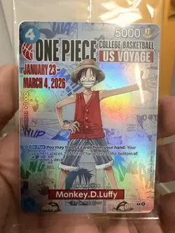 One Piece Monkey D. Luffy Promo Card St. John’s Basketball Madison Square Garden - Image 1