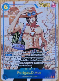 Portgas D Ace OP13-119 Secret Rare Alternate Art One Piece Card English Carrying - Image 1