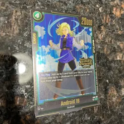 Android 18 FB01-081 JUDGE STAMP Gold Stamp Foil Dragon Ball Super Card Game | NM - Image 3