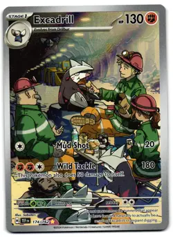 Excadrill 174/162 - Temporal Forces Illustration Rare Pokemon TCG - M/LP Card - Image 1