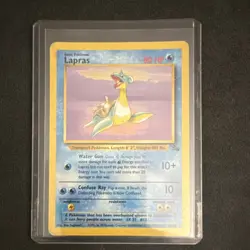 Wizards of the Coast Pokemon Lapras Fossil 25/62 Rare Basic Card 80HP Water Gun - Image 1