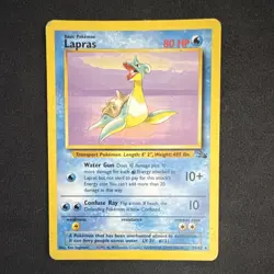 Wizards of the Coast Pokemon Lapras Fossil 25/62 Rare Basic Card 80HP Water Gun - Image 2