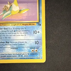 Wizards of the Coast Pokemon Lapras Fossil 25/62 Rare Basic Card 80HP Water Gun - Image 3