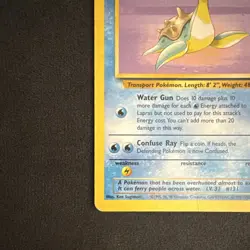 Wizards of the Coast Pokemon Lapras Fossil 25/62 Rare Basic Card 80HP Water Gun - Image 4