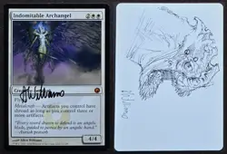 SKETCHED MtG Williams Magic Artist Proof _ Scars _ INDOMITABLE ARCHANGEL _ 1/50! - Image 1