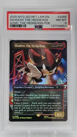 PSA 8 - Shadow the Hedgehog (Rainbow Foil) Secret Lair Drop Foil 2089 - Image 1