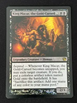 1x MTG King Macar, the Gold-Cursed (Foil) - Journey Into Nyx (JOU) #74 - Magic - Image 1