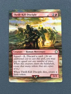 Thrill-Kill Disciple 68 MTG Fallout Hand Painted Borderless Extended Altered Art - Image 1