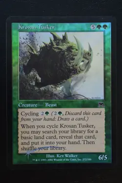 Magic The Gathering MTG KROSAN TUSKER FOIL Onslaught LP Lightly Played - Image 1