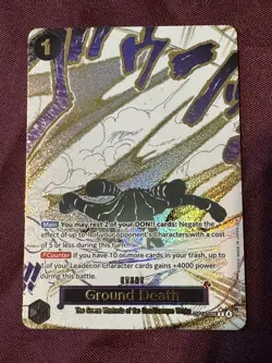 OP14-096 Ground Death Alt Art Event Manga One Piece English Card - In Hand - Image 1