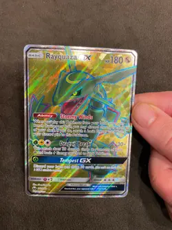 Rayquaza GX Full Art 160/168 Celestial Storm UR NM Pokemon Card - Image 2