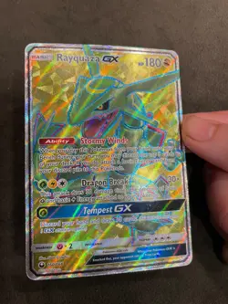 Rayquaza GX Full Art 160/168 Celestial Storm UR NM Pokemon Card - Image 3
