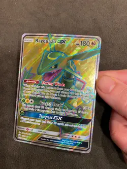 Rayquaza GX Full Art 160/168 Celestial Storm UR NM Pokemon Card - Image 4